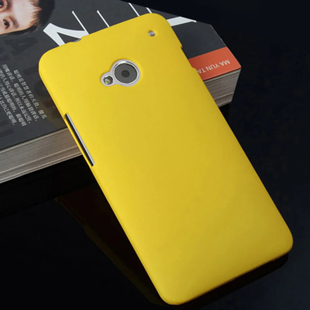 Coque 4.7For Htc One M7 чехол для Htc One M7 Dual Sim 801e 801n 801c 801s 802w 802d 802t Телефон Чехол-лента на заднюю панель - Цвет: Yellow