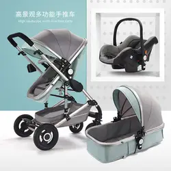 Красивый пейзаж для детей коляска мульти-функция может сидеть двухсторонний четырехколесный амортизатор складной новорожденный детский