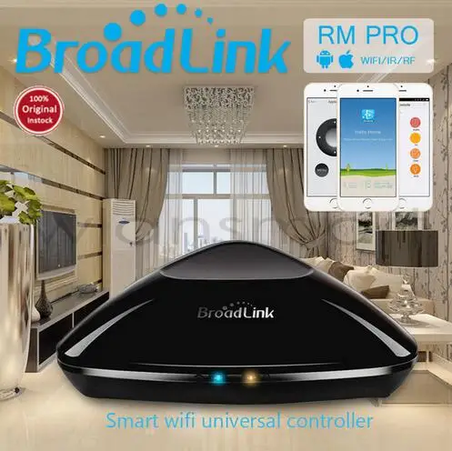 

Original Broadlink RM2 Rm Pro, Smart home Universal Intelligent controller, WIFI+IR+RF switch Wireless remote via iphone android