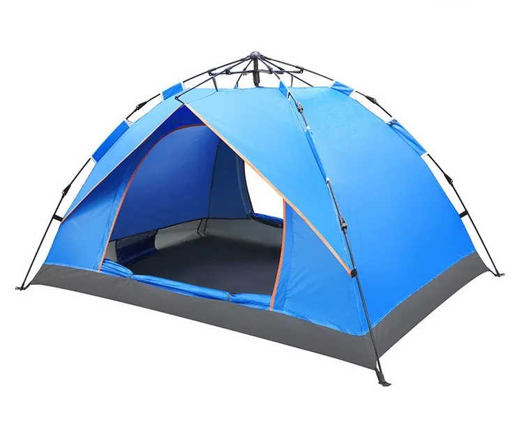 2-4 человек Сверхлегкий большой кемпинг ветрозащитный водонепроницаемый палатка Открытый автоматическая палатка с гидравлическим механизмом раскладывания