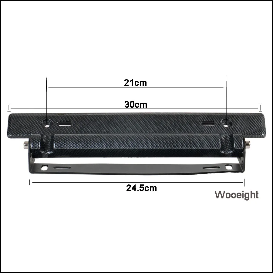 Car Accessories Adjustable Universal American Standard Car carbon Fiber License Plate Bracket Car Modification