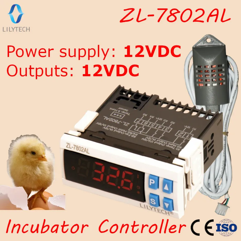 Продажа ZL 7802AL, 12VDC для всех, температура влажности для инкубатора, многофункциональный автоматический, контроллер инкубатора, Lilytech