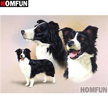 

HOMFUN Full Square/Round Drill 5D DIY Diamond Painting "Animal dog" 3D Diamond Embroidery Cross Stitch Home Decor A19469