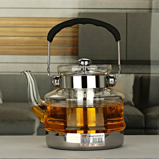 Fashion Electric Ceramic Heater Kettle Heat Resistant Glass Teapots