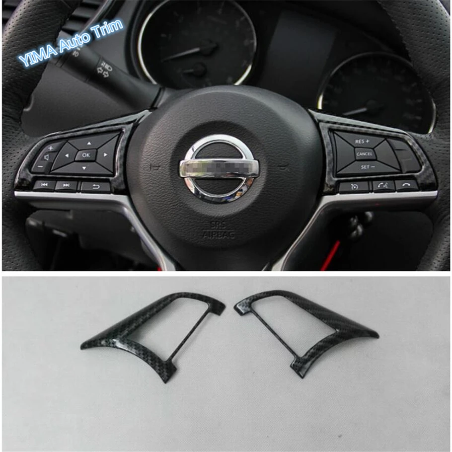 

Lapetus Auto Styling Steering Wheel Button Frame Cover Trim 2 Pcs Fit For Nissan Teana / Altima 2019 Matte / Carbon Fiber ABS