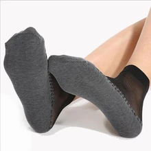 Новые бархатные шелковые женские носки, хлопковые носки с мягкой нескользящей подошвой, массажные впитывающие влагу Нескользящие осенние носки