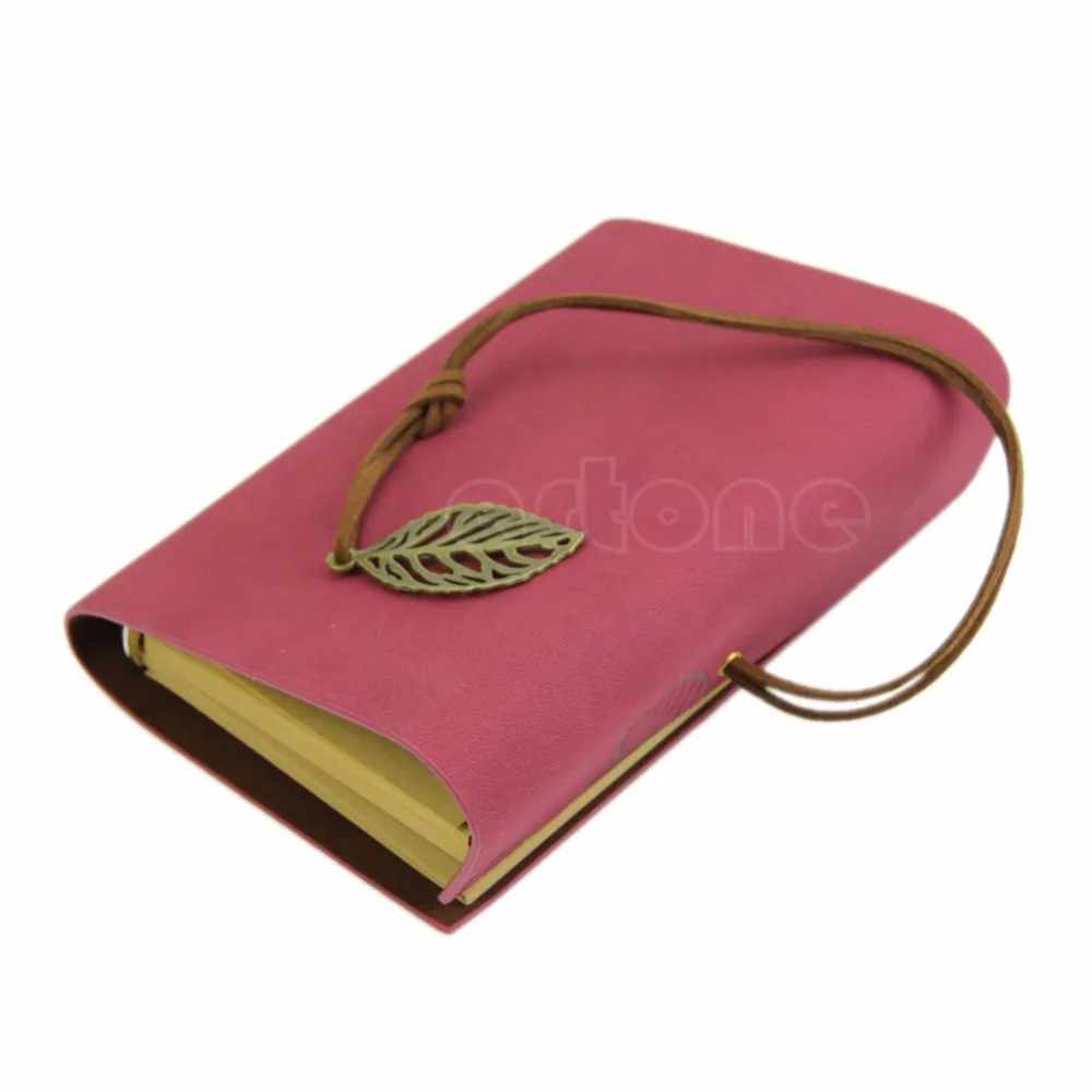 

OOTDTY New Vintage Design PU Leather Cover Loose Leaf Blank Notebook Journal Diary Gift