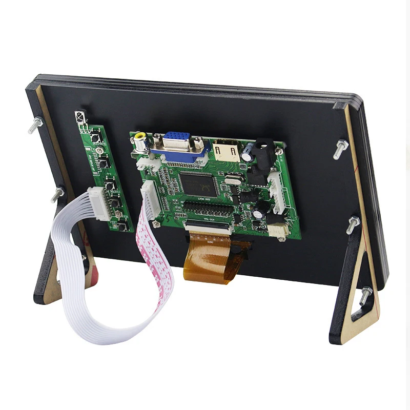 7 inch monitor 1204x600 HDMI VGA input board+panel+case