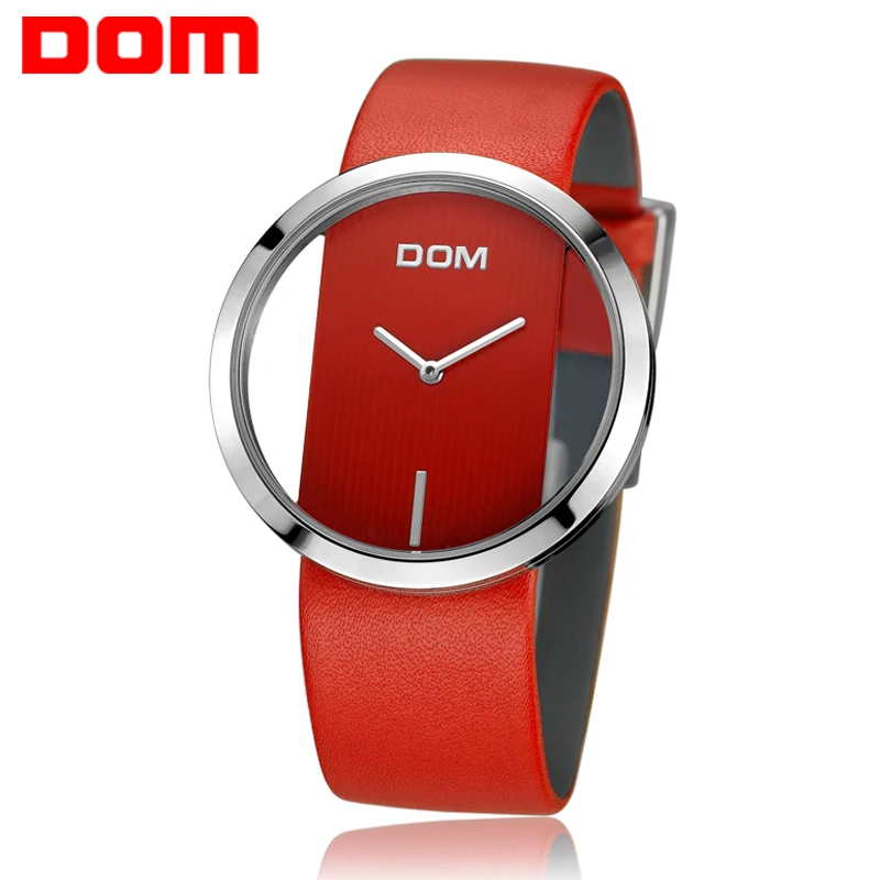 2018 Watch Women DOM Brand Luxury Fashion Casual Quartz Unique Stylish Hollow Skeleton Watches Leather Sport Lady Wristwatches watch women dom brand luxury fashion casual quartz unique stylish skeleton watches leather sport lady wristwatches lp205l