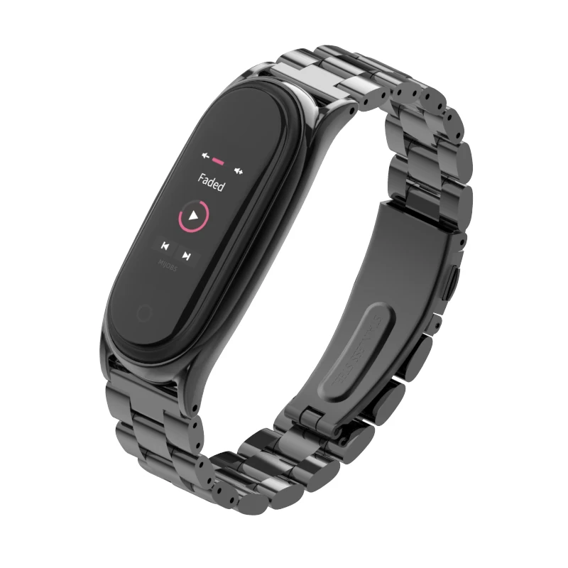 Металлический браслет для Xiaomi Mi Band 4 из нержавеющей стали 3 аксессуары браслета Mi4