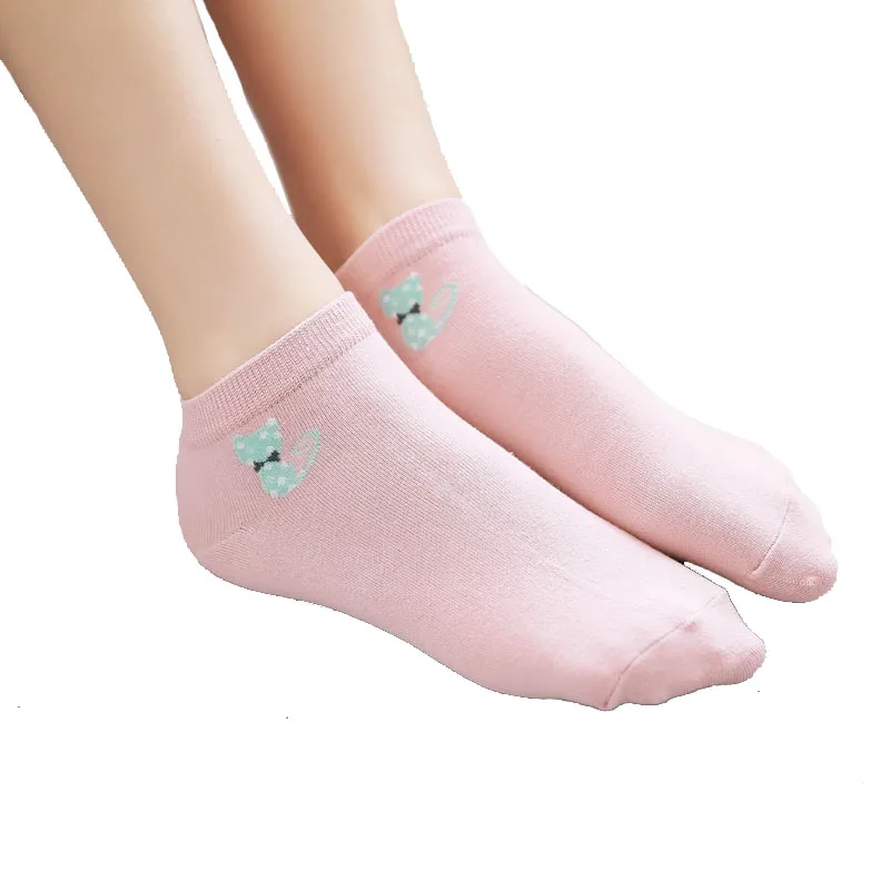 Новый Дизайн Лето Для женщин Носки для девочек хлопковые носки Модные Японии Стиль Calcetines забавные Носки для девочек Кот короткие носки для