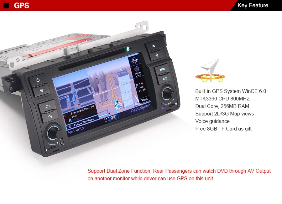 Discount Erisin ES7162B 7" Win8 UI Car DVD Player GPS 3G DAB+ for BMW E46 M3 17