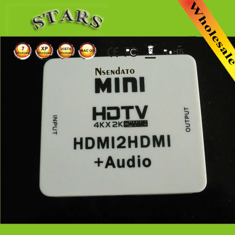 New 1080P Mini HDMI2HDMI HD Converter HDMI to mini 4k*2k HDMI 1.4 Audio extractor Adapter switcher For PC Laptop HDTV Projector цена New 1080P Mini HDMI2HDMI HD Converter HDMI to mini 4k*2k HDMI 1.4 Audio extractor Adapter switcher For PC Laptop HDTV Projector цены онлайн