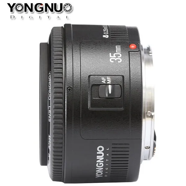 Объектив Yongnuo 35 мм YN-35mm YN35mm F2 широкоугольный объектив с большой апертурой фиксированный объектив с автофокусом для canon