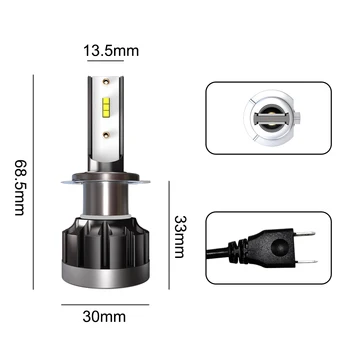 

4000LM Bulb H7 1 pair Shockproof Car Headlights Replacement Waterproof Lamp 9V-36V 6000K IP68
