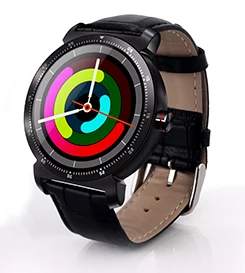 Смарт-часы K88H Plus, 1,3 дюймов, умный Браслет, монитор сердечного ритма, шагомер, фитнес-трекер, мужские и женские Смарт-часы для Android и IOS - Цвет: Black Leather