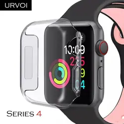 URVOI полный экран ТПУ протектор для apple watch серии 4 чехол для iwatch ультра-тонкий slim fit frame band 40 44 мм