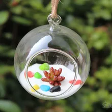 4 шт. Свадебный домашний декор прозрачный шар в форме шара прозрачная подвесная ваза стеклянная для цветов террариумные растения контейнер микро пейзаж