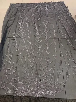 

Latest Glued glitter sequins J-111523 Tulle Lace French Nigerian Laces Fabrics
