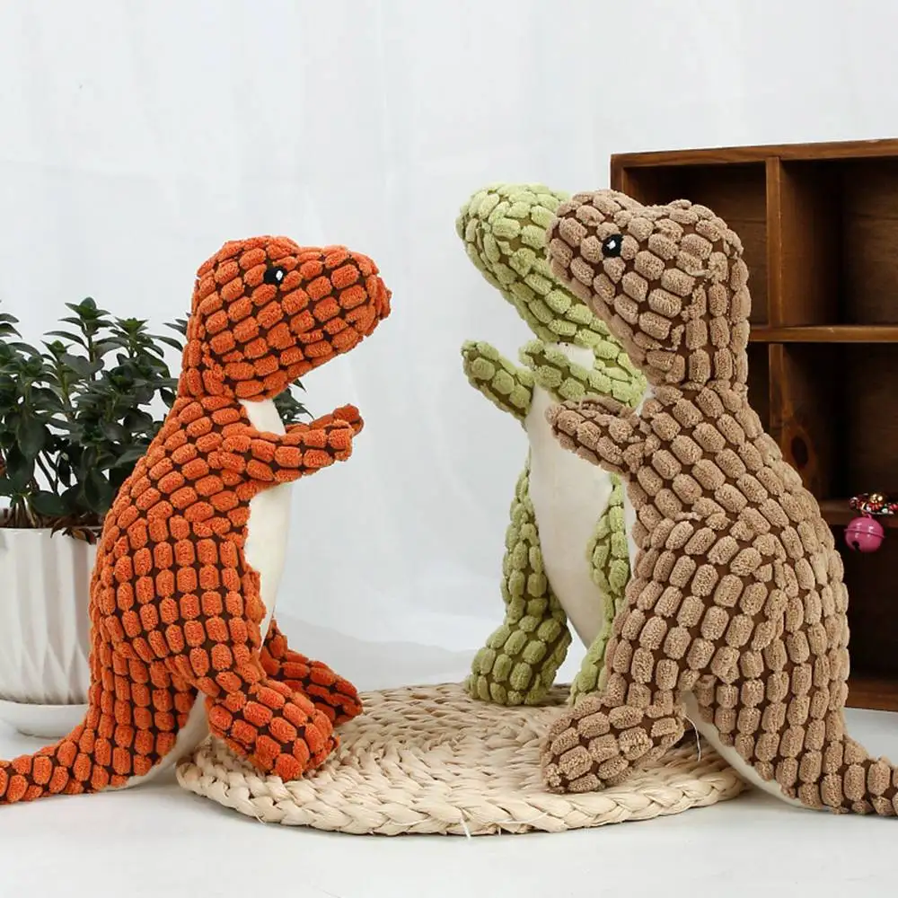 

Large Dog Toys Chewing Toys Corn Kernels Material Durable Toy for Dog Dinosaur Animal Shape