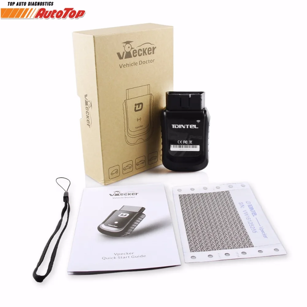 Лучший V10.6 Vpecker Easydiag OBD2 Диагностика Wifi OBD 2 Автомобильный сканер + 8 дюймов Windows 10