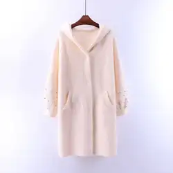 2019 зимний женский милый плюшевый мягкий искусственный норковый кардиган шерстяное пальто Женская Толстая теплая верхняя одежда шерстяное
