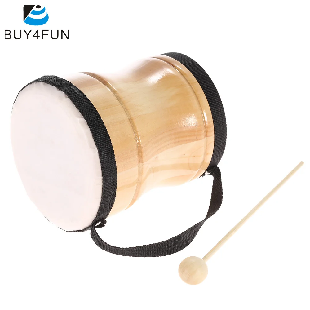 New Arrival! Kids Children Wood Hand Bongo Drum Musical Toy Percussion