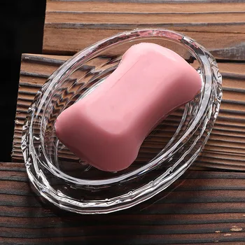 

Glass soap box transparent creative crystal soap box hotel room bathroom washroom handmade soap dish lo10151015