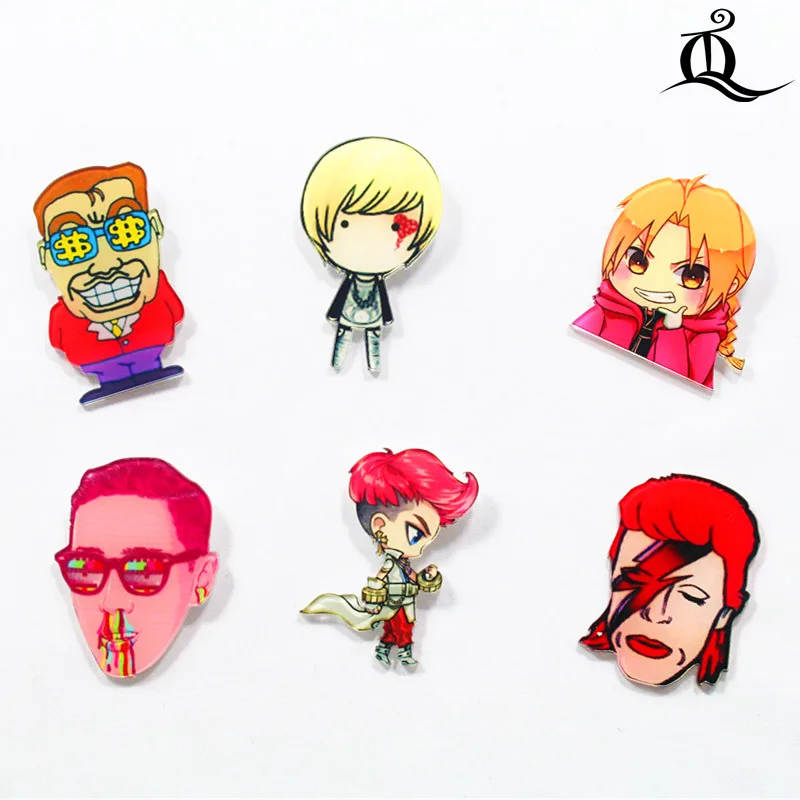 

HOT mix 1PC Hot Shirt Cute Cartoon brooch Acrylic Badge Pins Bag Packbag Decoration Fruit Animal boy dog Brooch Broch,No32