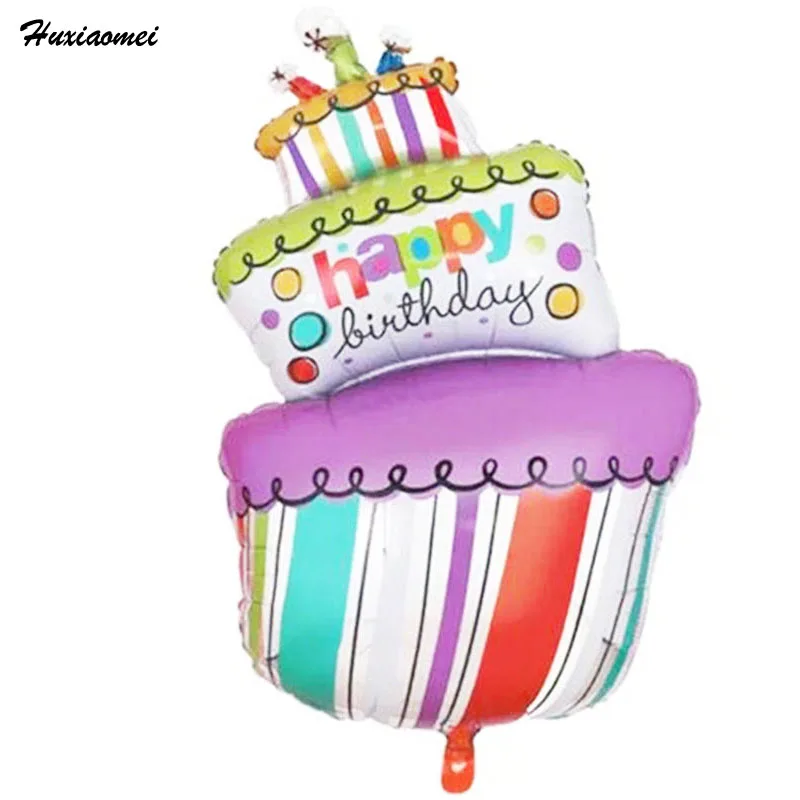 Huxiaomei G teau Ballons Joyeux Anniversaire D corations Kids Party 