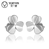 YUEYIN Earrings 925 Sterling silver Bijoux Pendientes Fine Jewelry Earring For women 100% silver Pearl silver Ring