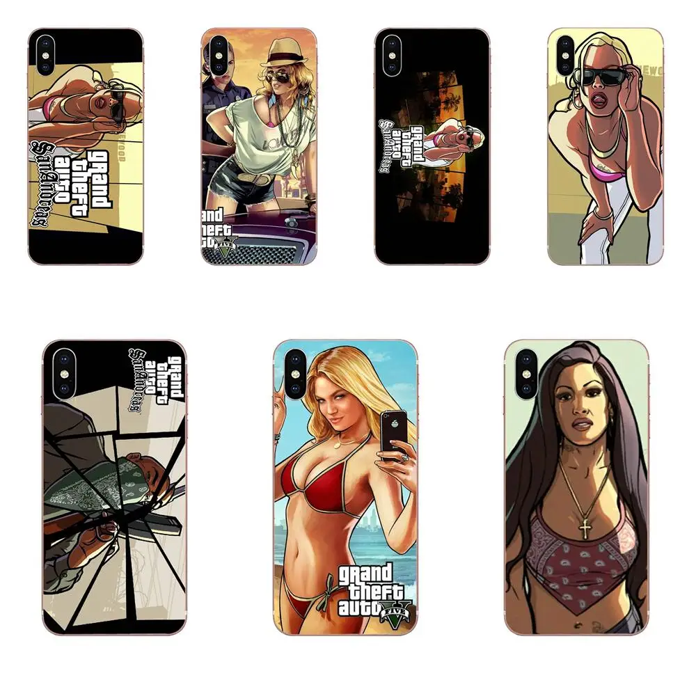 

For Xiaomi Redmi Note 2 3 3S 4 4A 4X 5 5A 6 6A Pro Plus Soft Mobile Phone Gta San Andreas Blonde