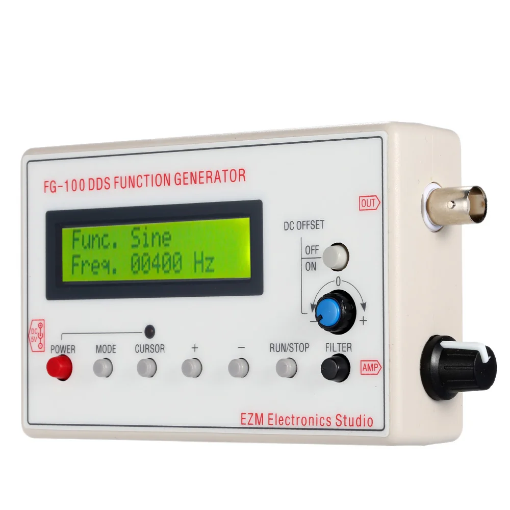 

1HZ-500KHZ DDS Functional Signal Generator Signal Source Module Frequency Counter Sine + Square + Triangle + Sawtooth Waveform