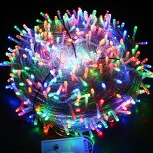 Christmas Outdoor String Lights Garland 220V 10M 20M 30M Waterproof LED Fairy Light Wedding Party Xmas Holiday Light 10m 20m 30m 100 200 300 led cherry balls fairy string decorative lights 110v 220v plug wedding christmas garland patio decor