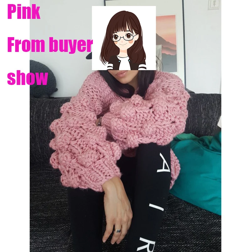 Try Everything Hand Knitted Cardigan Women 2018 Fashion Winter Coat Long Sleeve Cardigan Sweater Women Winter Tops Clothes Beige Sweaters