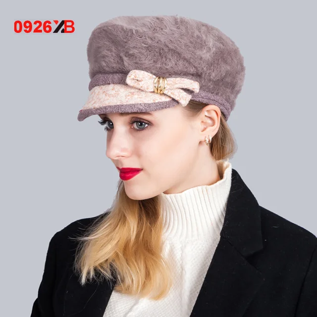 0926XB 2017 Warm and Cute Princess Rabbit Beret Hat Women Winter