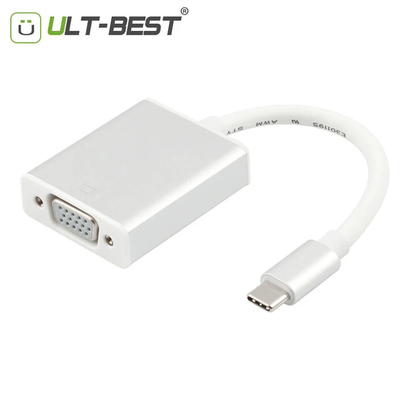 Ульт Лучший USB Type C адаптер 3 1 папа VGA Женский конвертер кабель для нового MacBook