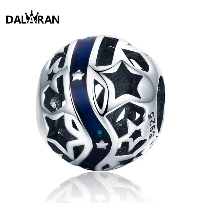 

DALARAN Openwork Galaxy Drops Silver Charms Sterling Silver 925 Beads Fit DIY Bracelet Necklace For Women Jewelry Making Gift