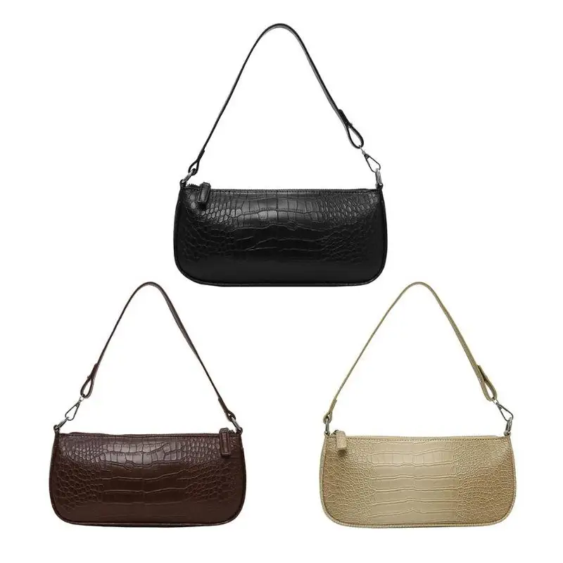 

Retro Alligator Pattern Women Messenger Handbags Casual Solid Shoulder Bags for women 2019 Split Retro Crocodile Bolsas
