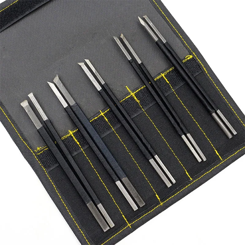 

Woodworking carving tool10Pcs High Carbon Steel Carving Stone Lettering Engraving Knife Seals Cutting Tools Set