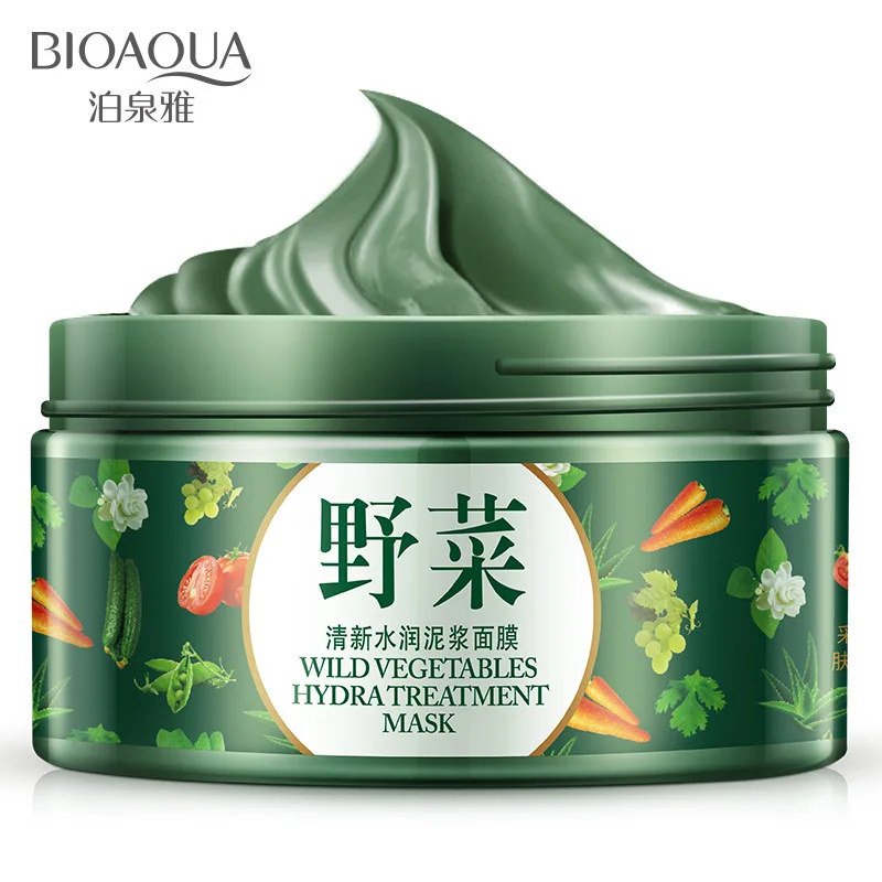 

BIOAQUA Wild Vegetables Mud Mask Blackhead Treatment Face Mask Remover Contractive Pore Whitening Hydrating Mask