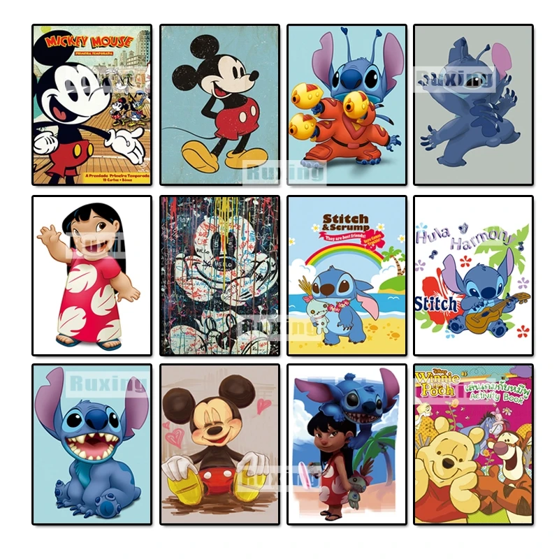 

New 5D DIY Diamond Painting Cartoon Cross Stitch Square Rhinestone Pictures Diamond Embroidery Patchwork Mosaic Needlework