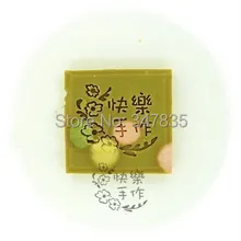 Бесплатный shippingchinese символ "Happy ручной работы" узор Мини поделки мыло штамп Глава Печать с ручкой 45*40 мм(NA002