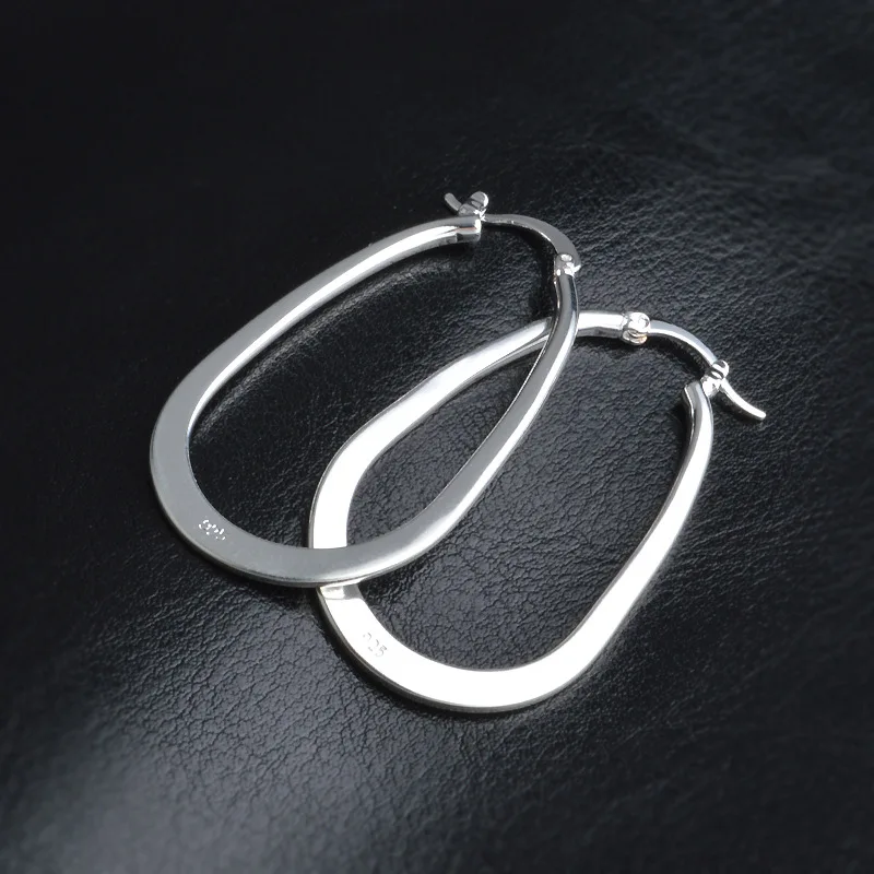 

U-shaped Hoop Earrings For Women Earring Earings 925 Sterling Silver Jewelry Earing Brincos Brinco Oorbellen Pendientes Gift F45
