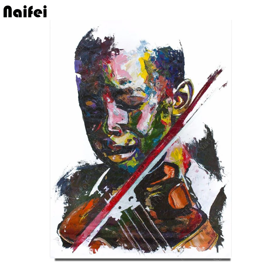 

diy 5d diamond Embroidery home decoration Cross stitch Diamond painting wall art decor african violin music