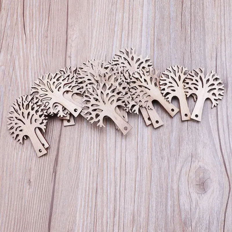 25 шт DIY деревянное дерево украшение деревянная форма ремесло Свадебный декор
