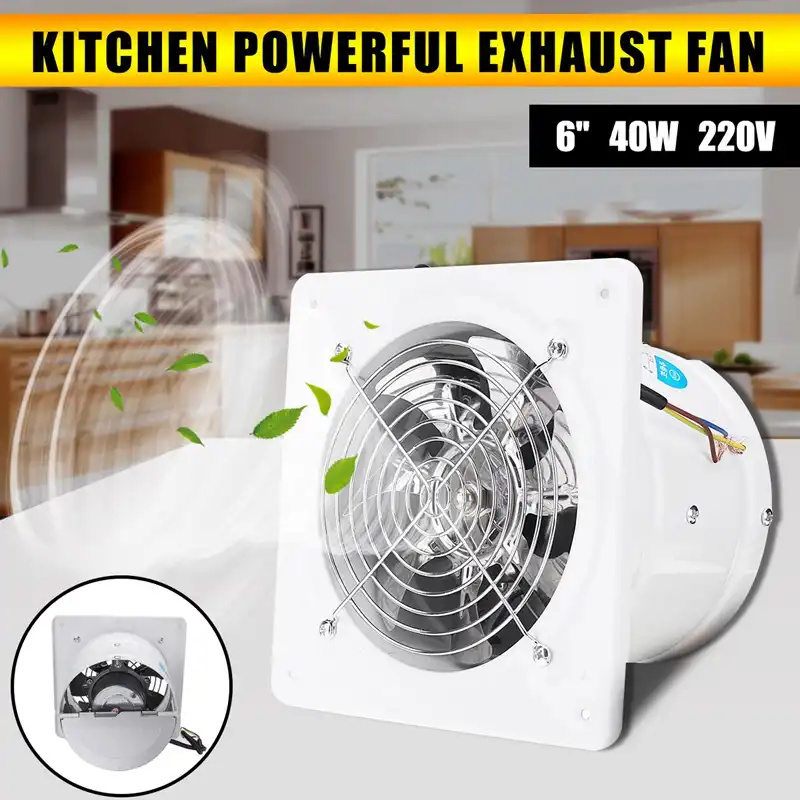 4 Inch 20w 220v Silent Exhaust Fan Kitchen Bathroom Toilet Window Wall