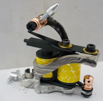 

10Pcs/lot Pro Casting Iron Tattoo Machine 10 Wraps coil stainless steel Tattoos Body Art Gun Coil Machine LPC-ITM-7036-8H