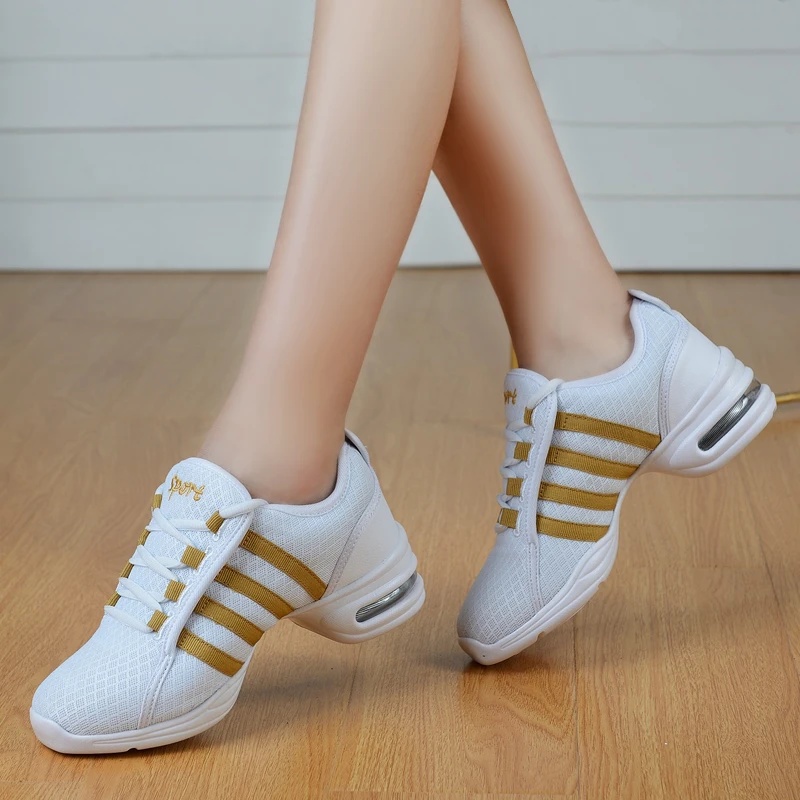 

New Sports Feature Soft Outsole Breath Dance Shoes Sneakers for Woman Practice Modern Jazz Discount