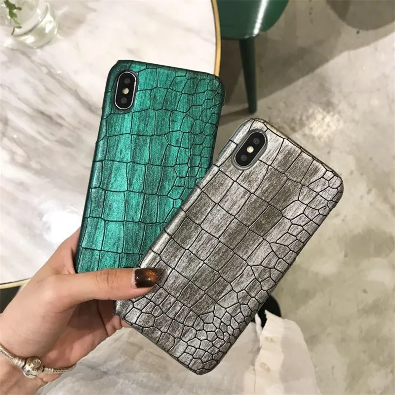 Crocodile Skin Pattern Luxury Phone Case for iPhone XS MAX Case for iPhone X XR 6 6S 7 8 Plus Case Vintage Hard PU Leather Cover12